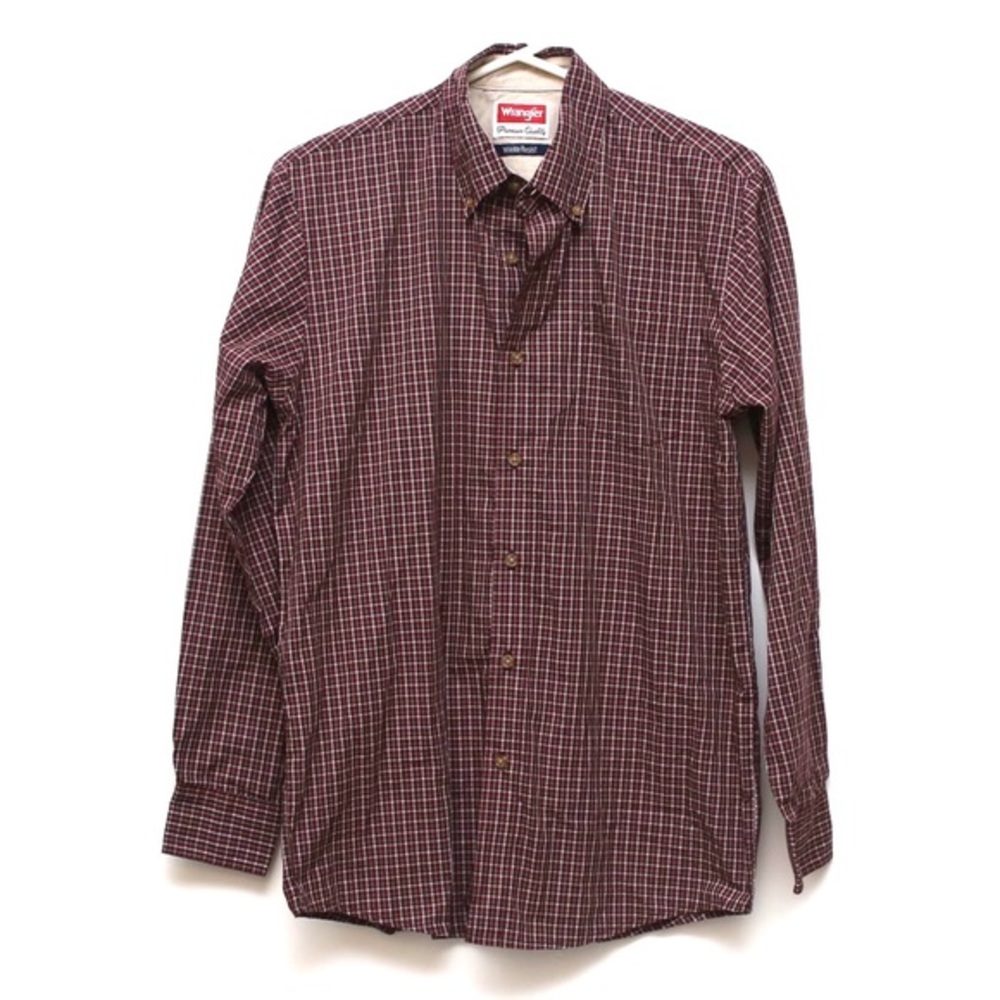 Wrangler wrinkle resistant plaid shirt